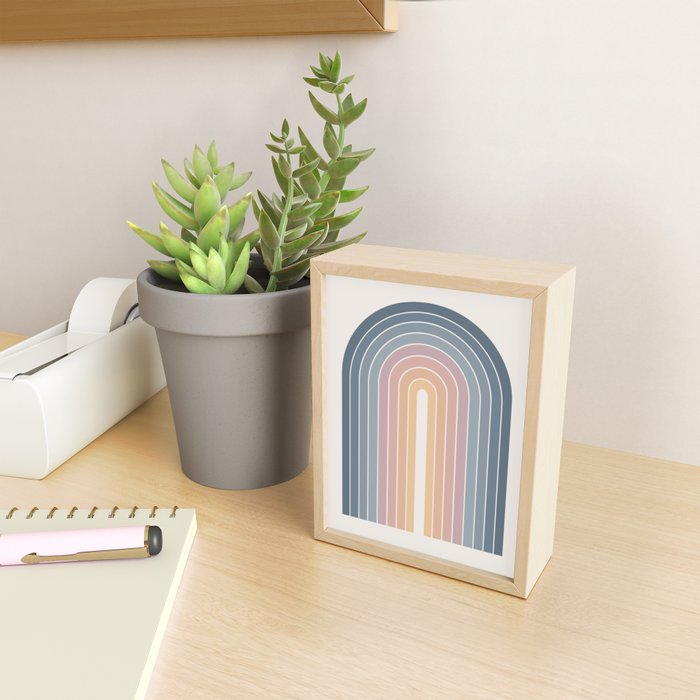 Gradient Arch XXII Sunrise Mid Century Modern Rainbow Mini Art Print Gallery Image 2