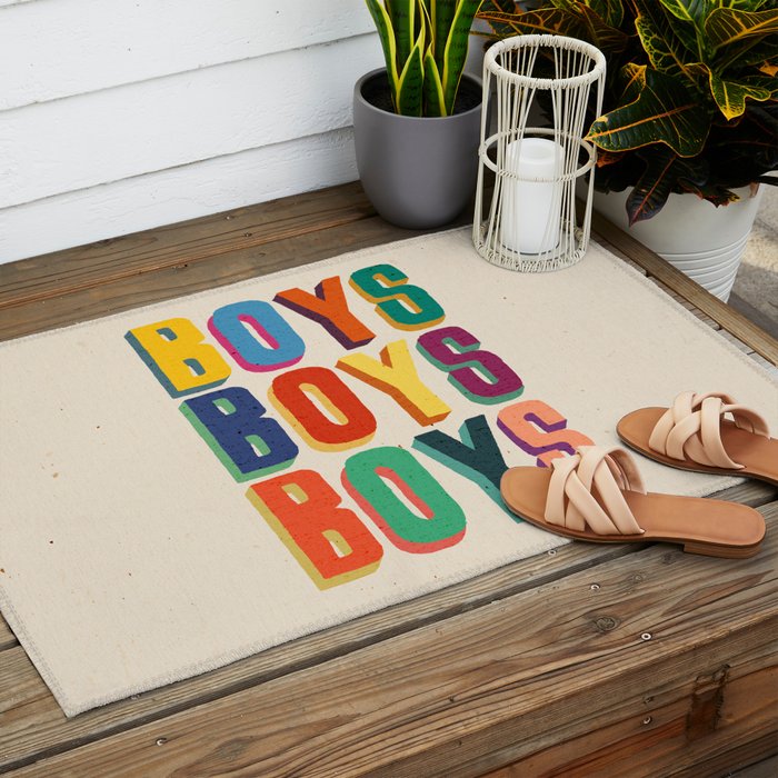 Boys boys boys Outdoor Rug Gallery Image 2