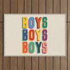 Boys boys boys Outdoor Rug Gallery Image 1