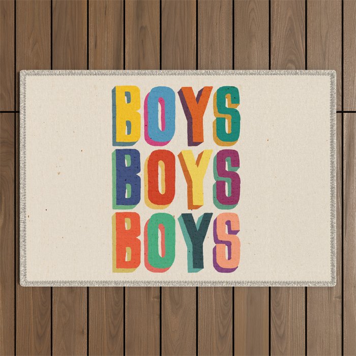 Boys boys boys Outdoor Rug Gallery Image 1