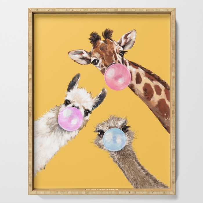 Bubble Gum Gang in Yellow Serving Tray Gallery Image 1