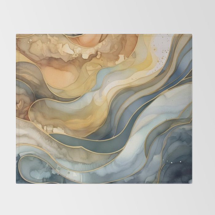 Ocean Nautical Serenade Throw Blanket Gallery Image 2