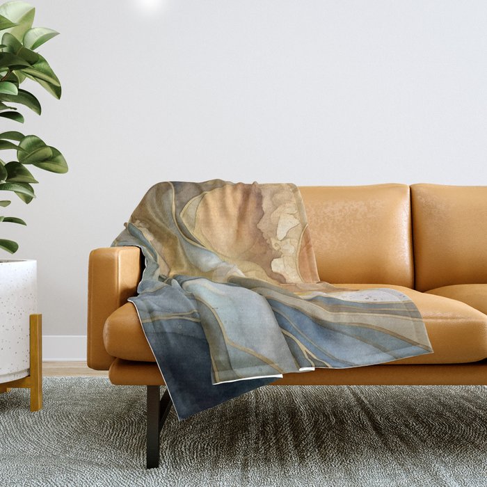 Ocean Nautical Serenade Throw Blanket Gallery Image 1