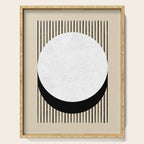 Circle black and white Stripes Serving Tray Gallery Image 1