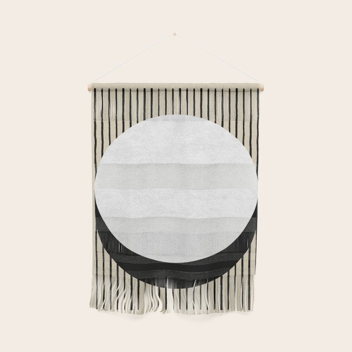 Circle black and white Stripes Wall Hanging Gallery Image 1