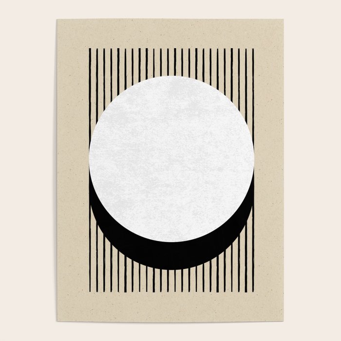 Circle black and white Stripes Poster Gallery Image 1