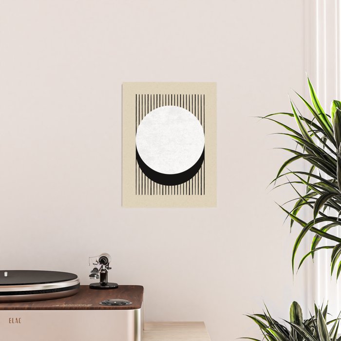 Circle black and white Stripes Poster Gallery Image 2