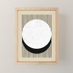 Circle black and white Stripes Mini Art Print Gallery Image 1