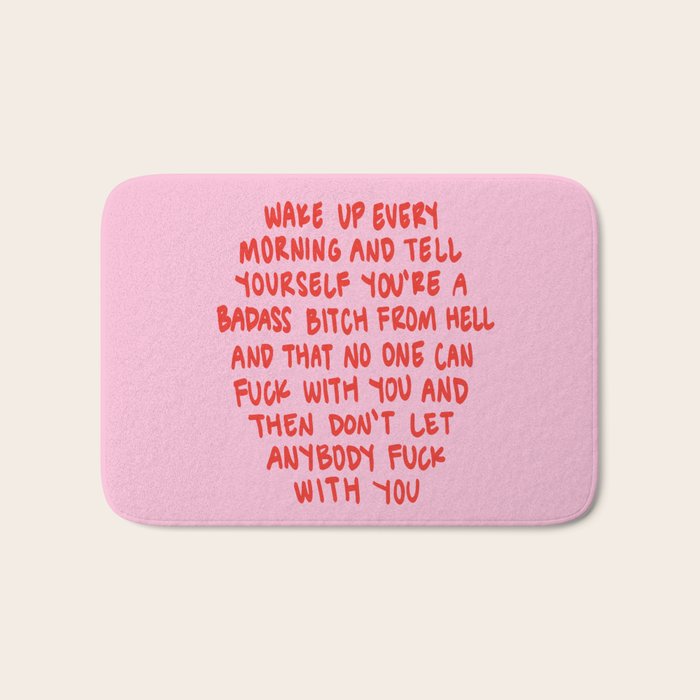Girl Boss Motto Bath Mat Gallery Image 1