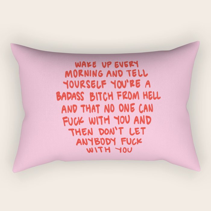 Girl Boss Motto Rectangular Pillow Gallery Image 2