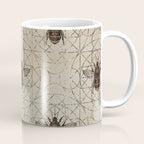 Bumble Bee  on sacred geometry pattern Coffee Mug Gallery Image 1