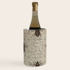 Bumble Bee  on sacred geometry pattern Wine Chiller Gallery Image 2