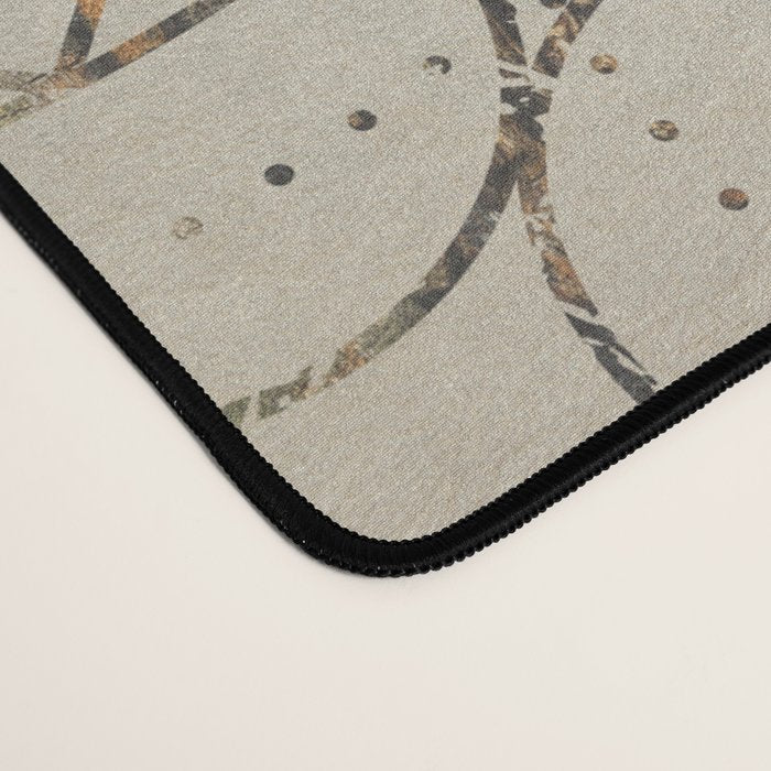 Bumble Bee  on sacred geometry pattern Desk Mat Gallery Image 4