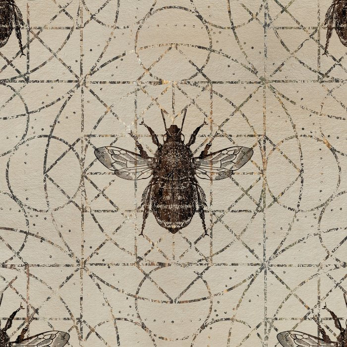 Bumble Bee  on sacred geometry pattern Coffee Mug Gallery Image 2
