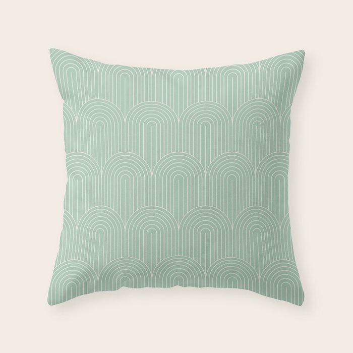 Art Deco Arch Pattern XX Throw Pillow Gallery Image 6
