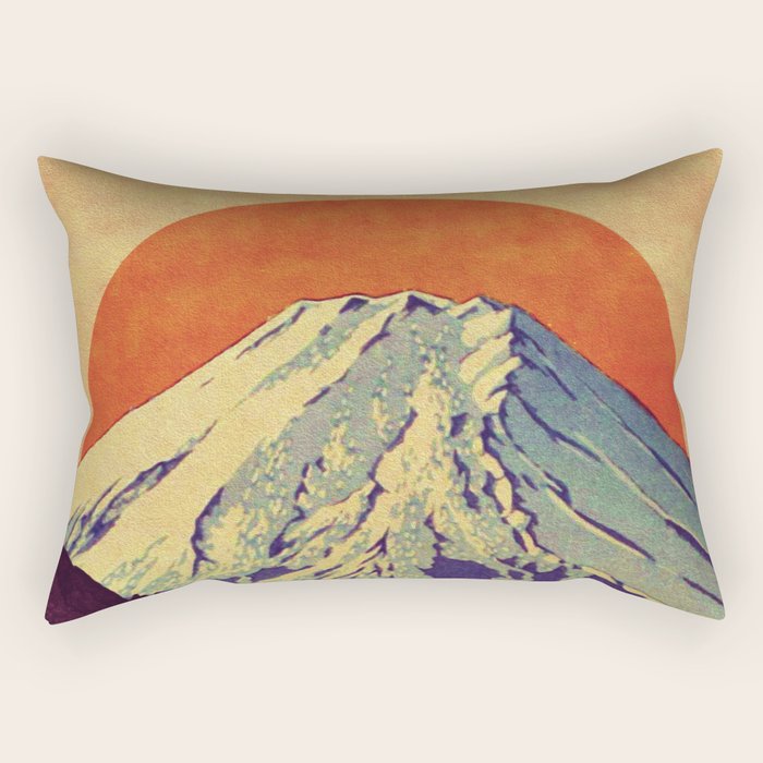 The Red Sunrise at Dayai Shore - Nature Landscape Rectangular Pillow Gallery Image 1