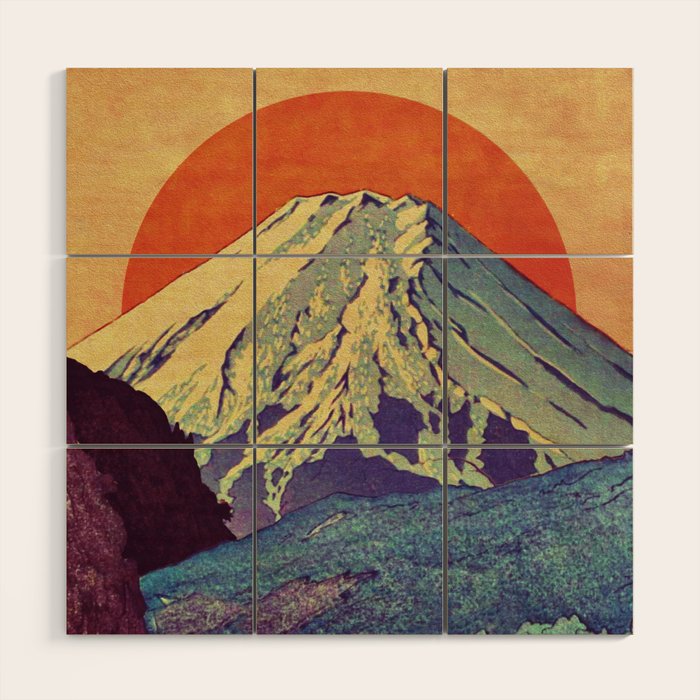 The Red Sunrise at Dayai Shore - Nature Landscape Wood Wall Art Gallery Image 1