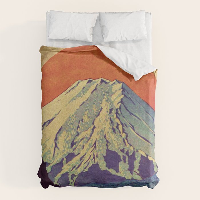 The Red Sunrise at Dayai Shore - Nature Landscape Duvet Cover Gallery Image 6