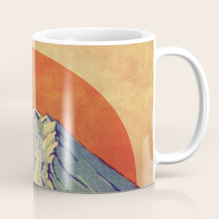 The Red Sunrise at Dayai Shore - Nature Landscape Coffee Mug Gallery Image 1