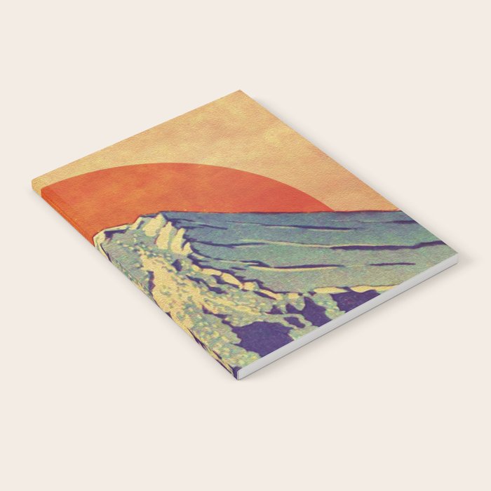 The Red Sunrise at Dayai Shore - Nature Landscape Notebook Gallery Image 1
