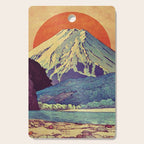 The Red Sunrise at Dayai Shore - Nature Landscape Cutting Board Gallery Image 1