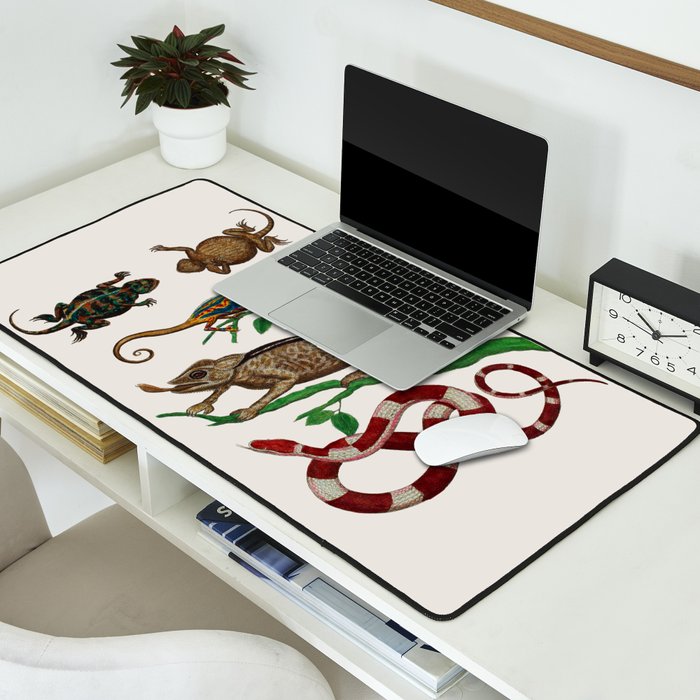 Albertus Seba Iguana And Snakes Desk Mat Gallery Image 2