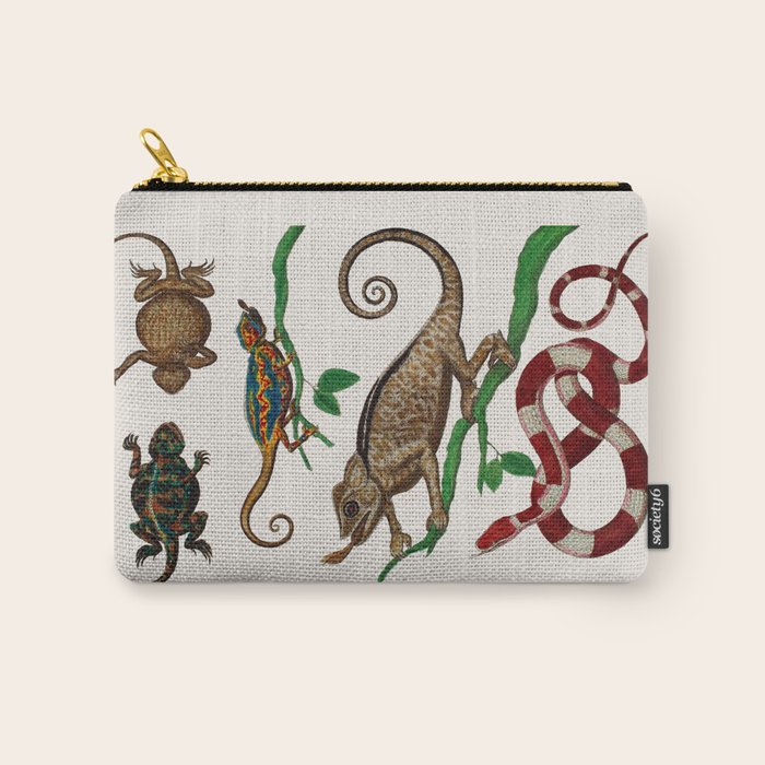 Albertus Seba Iguana And Snakes Carry All Pouch Gallery Image 1