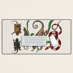 Albertus Seba Iguana And Snakes Desk Mat Gallery Image 1