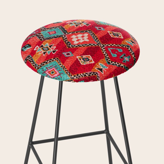 Epic Red Oriental Anthropologie Berber Atlas Moroccan Style Stool Gallery Image 2