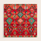 Epic Red Oriental Anthropologie Berber Atlas Moroccan Style Wood Wall Art Gallery Image 1