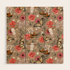 Cowboy Spirit Blooms Wood Wall Art Gallery Image 1