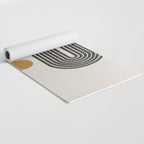 Mid Century Black Mustard  Yoga Mat Gallery Image 2