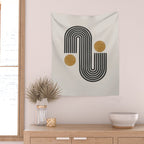 Mid Century Black Mustard  Wall Tapestry Gallery Image 2