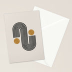 Mid Century Black Mustard  Stationery Card Gallery Image 2