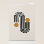 Mid Century Black Mustard  Stationery Card Gallery Image 2