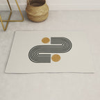 Mid Century Black Mustard  Rug Gallery Image 1