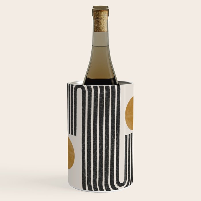 Mid Century Black Mustard  Wine Chiller Gallery Image 1