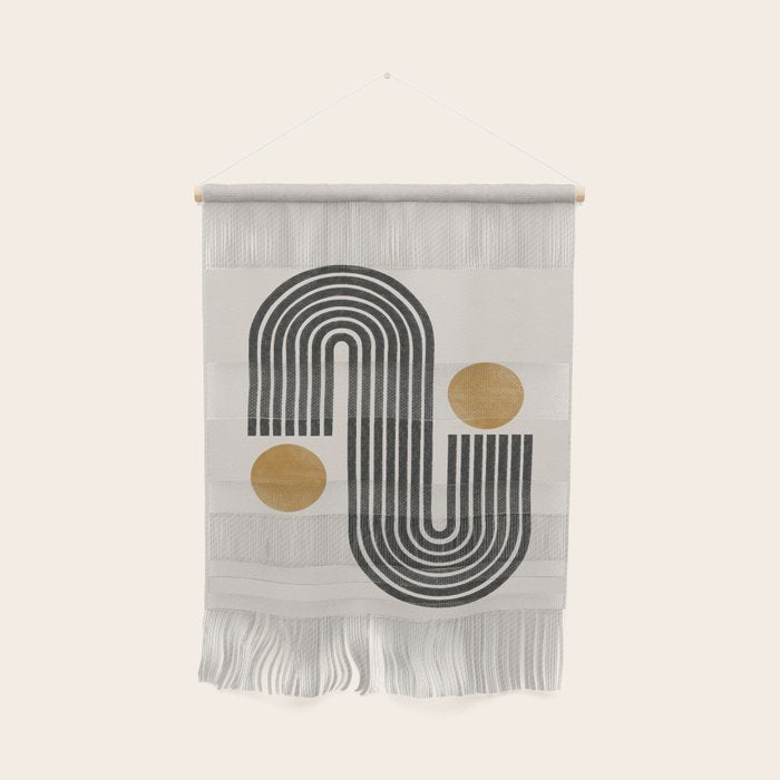 Mid Century Black Mustard  Wall Hanging Gallery Image 1