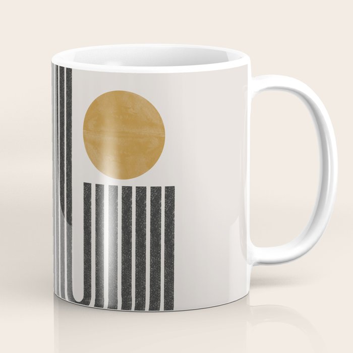 Mid Century Black Mustard  Coffee Mug Gallery Image 1