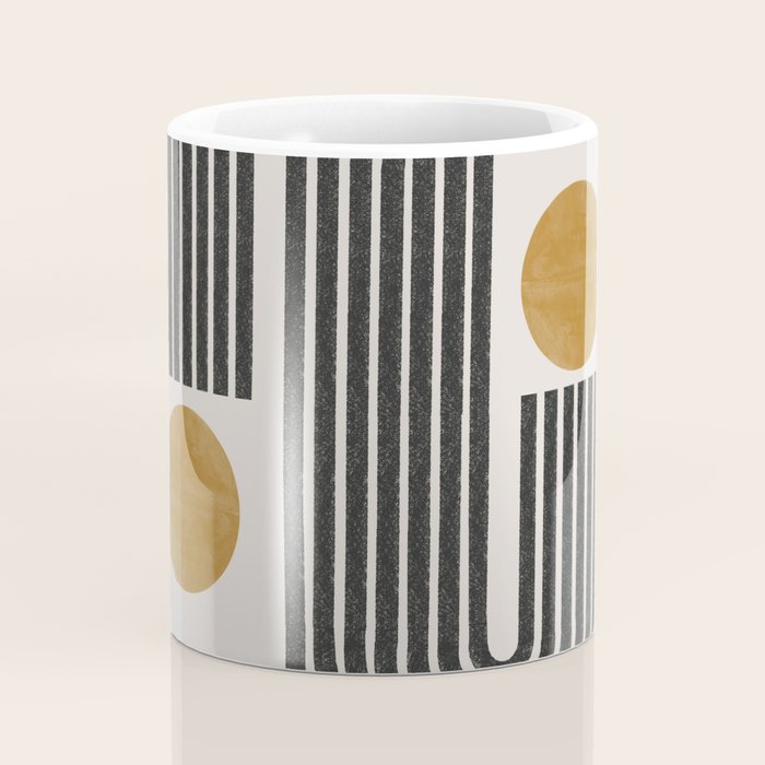 Mid Century Black Mustard  Coffee Mug Gallery Image 4