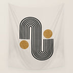 Mid Century Black Mustard  Wall Tapestry Gallery Image 4