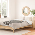 Mid Century Black Mustard  Duvet Cover Gallery Image 2