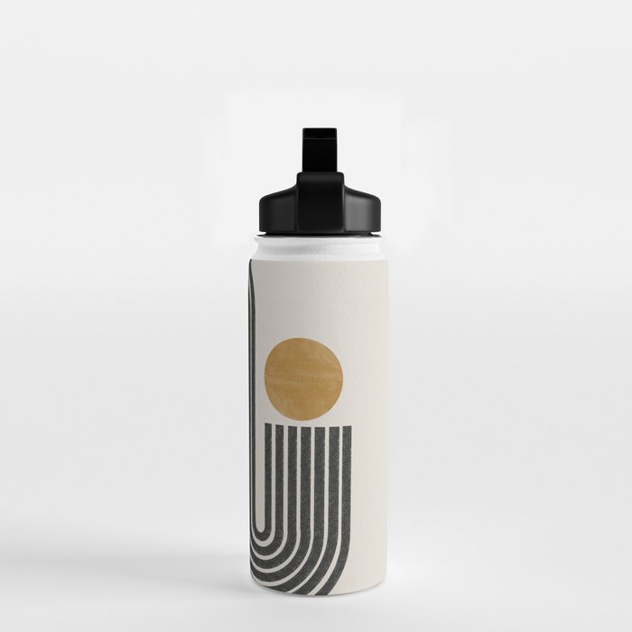 Mid Century Black Mustard  Water Bottle Gallery Image 2