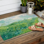 Green Wheat Fields, Auvers, 1890, Vincent van Gogh Outdoor Rug Gallery Image 2