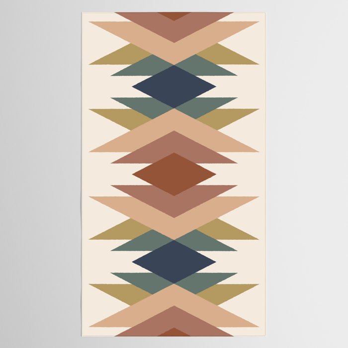 Bold Geometric Triangles IX Tablecloth Gallery Image 2