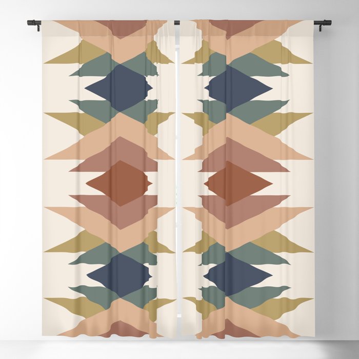 Bold Geometric Triangles IX Window Curtain Gallery Image 1