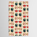 Retro Sunglasses - Red & Teal on Cream Tablecloth Gallery Image 2