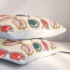 Retro Sunglasses - Red & Teal on Cream Pillow Sham Gallery Image 3