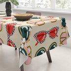 Retro Sunglasses - Red & Teal on Cream Tablecloth Gallery Image 3