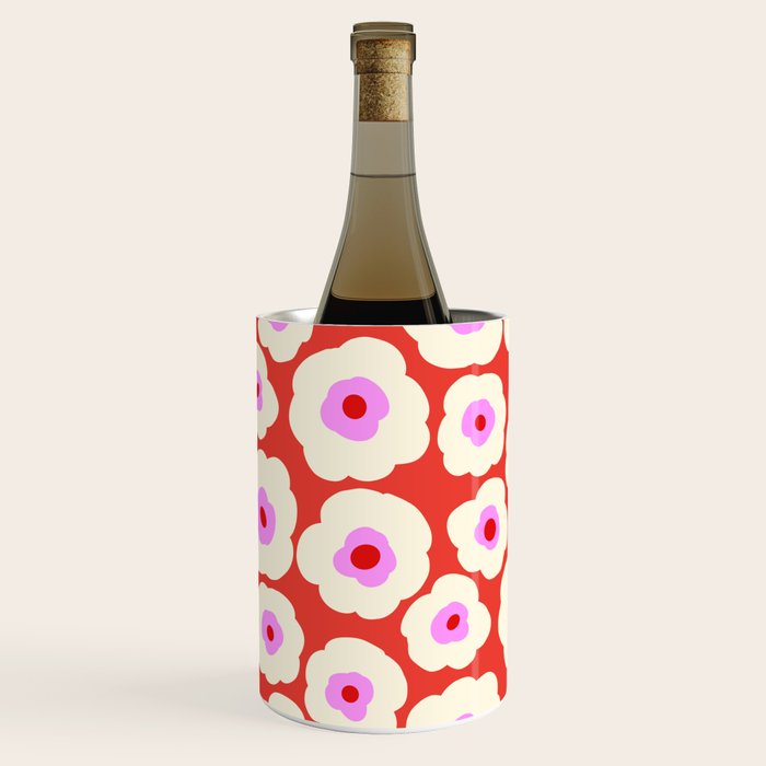 Pink, Red and White Flower Wine Chiller Gallery Image 1